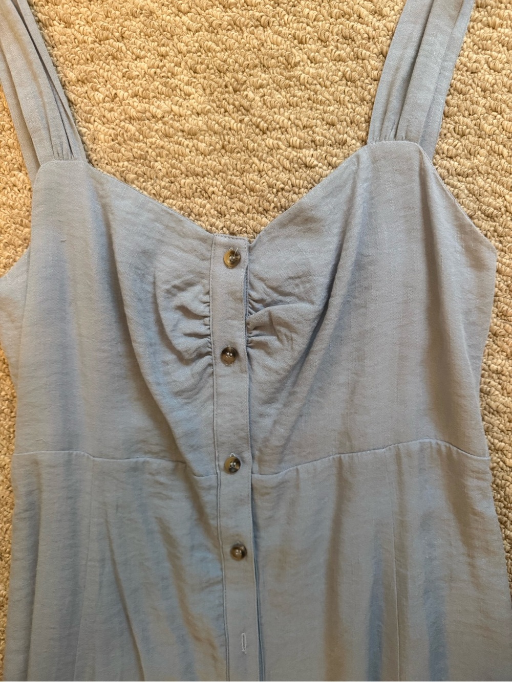 Sugarlips Light Blue Button-Front Maxi Dress - Picture 10 of 11